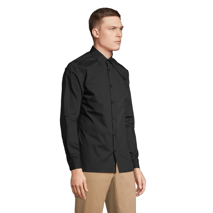 BAILEY MEN POPLIN SHIRT Nero item picture side