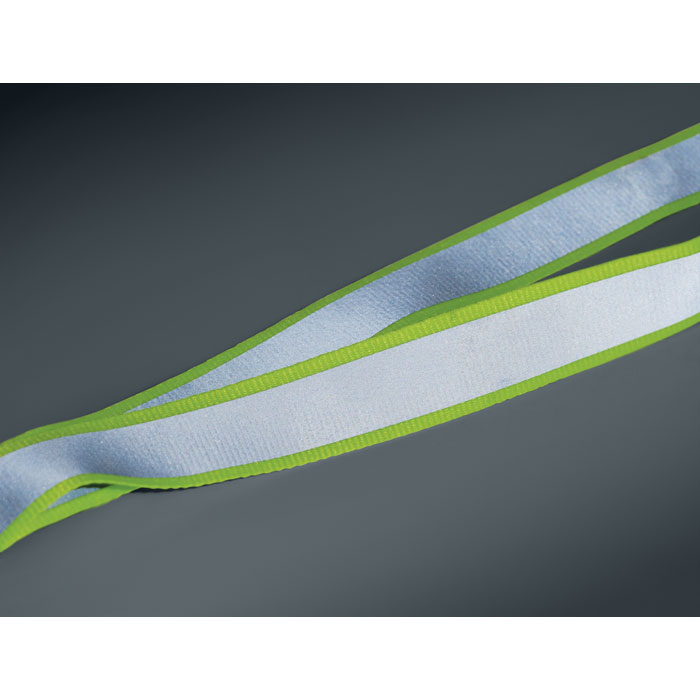 Lanyard RPET riflettente Giallo Neon item picture open