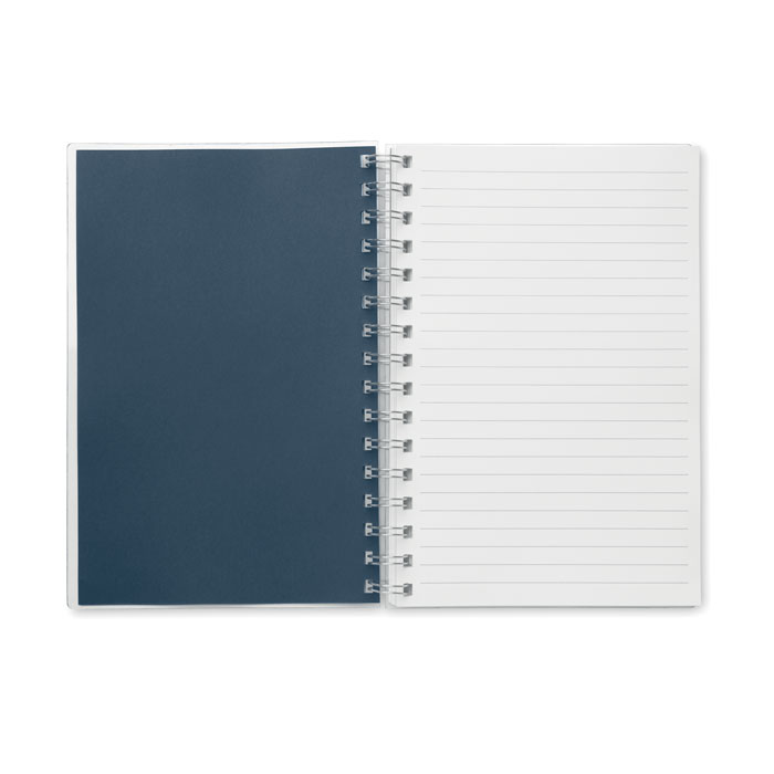 A5 RPET notebook recycled lined Blu item picture open