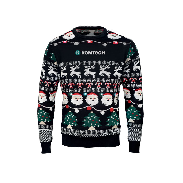 Christmas LED sweater S/M Nero item picture printed