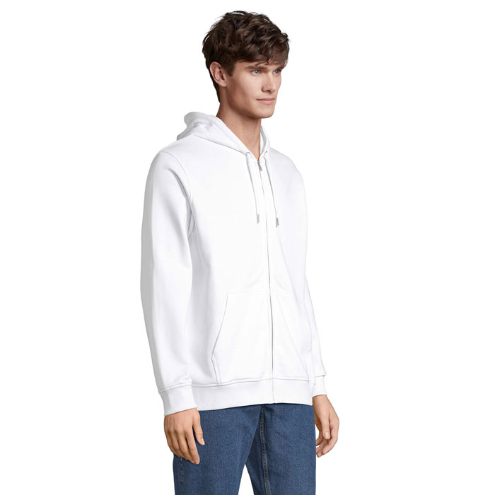 CALIPSO FULL ZIP HOODIE Bianco item picture side