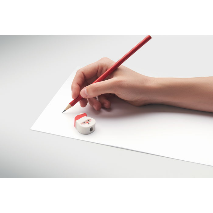 Christmas pencil with eraser Rosso item picture 1
