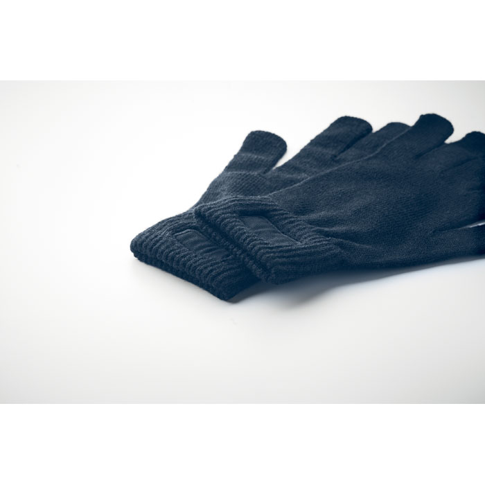 Knitted gloves in RPET Francese Navy item detail picture