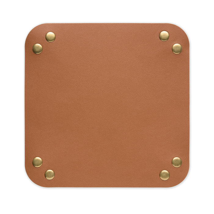 Svuotatasche pieghevole in PU Marrone item picture open