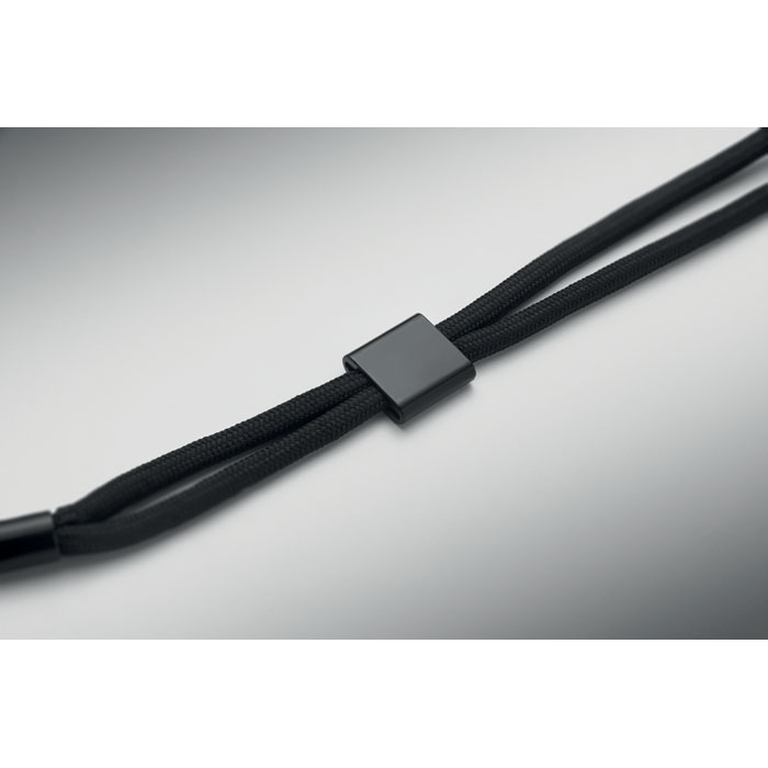 Cinturino per telefono RPET Nero item picture side