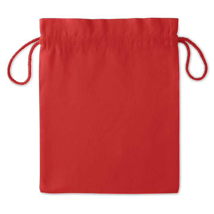 Medium Cotton draw cord bag Rosso item picture side
