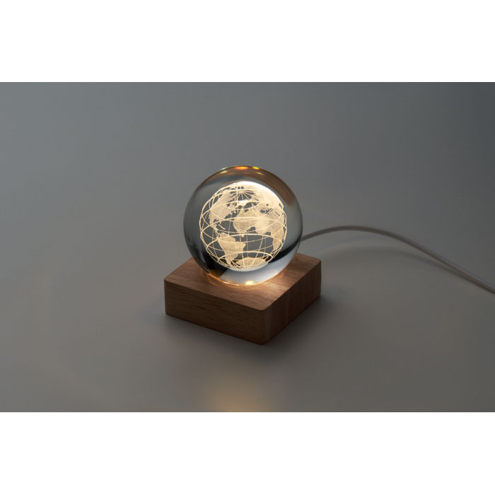 Palla di vetro a globo LED Legno item picture 7