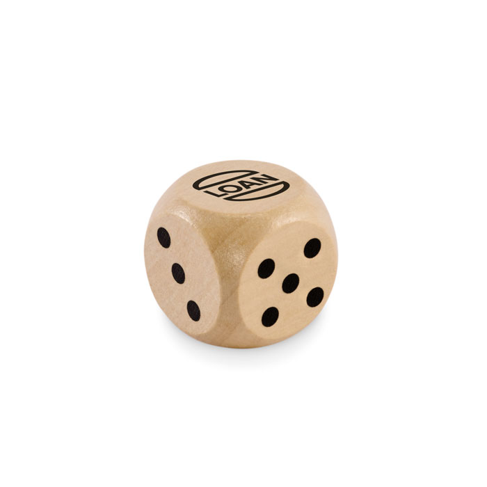 Dadi di legno Schima Ø 3 cm Legno item picture printed