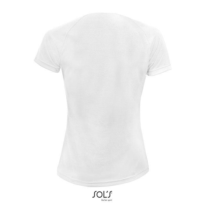 SPORTY WOMEN T-SHIRT POLYES Bianco item picture back