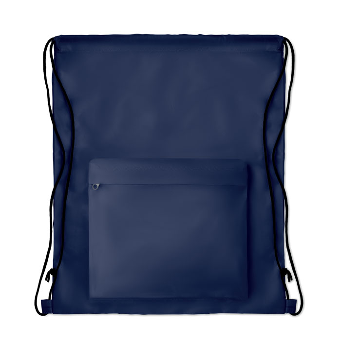 210D Polyester drawstring bag Blu item picture side