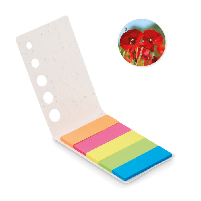 Seed paper page markers pad Bianco item picture front