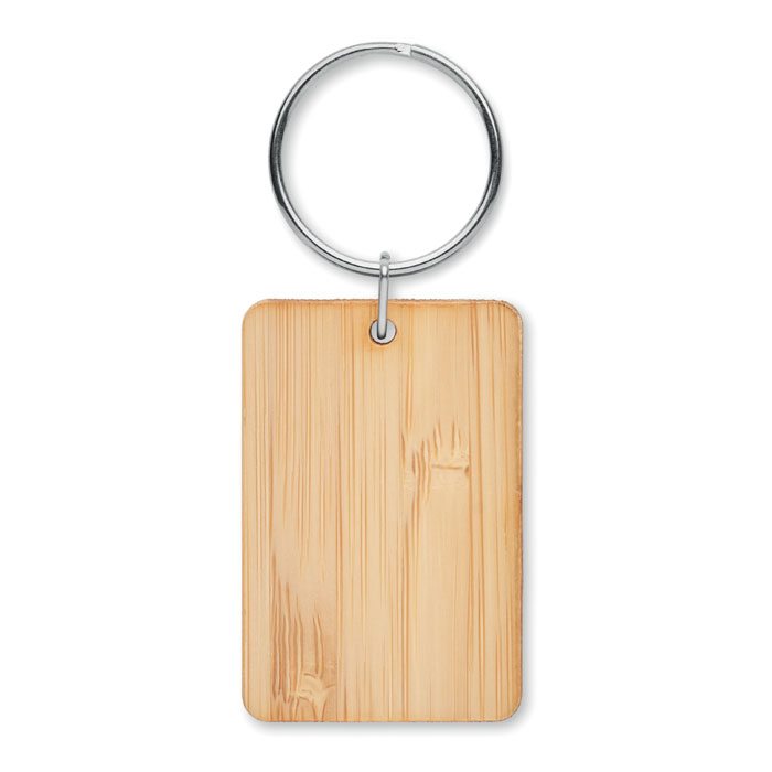 Rectangular bamboo key ring Legno item picture side