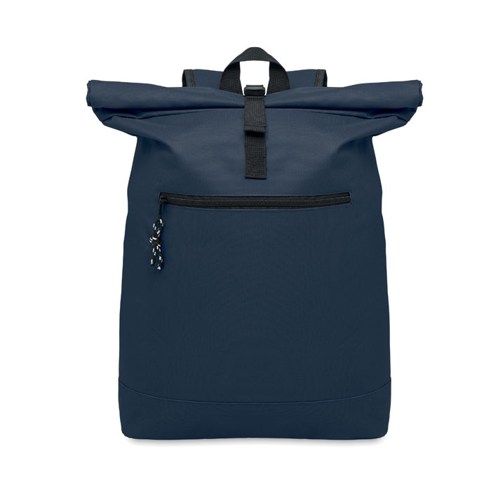 Zaino rolltop in poliestere Blu item picture front