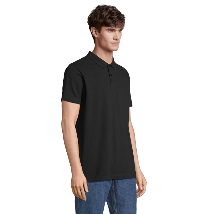 PULSE UNISEX POLO Nero / Nero Opaco item picture side
