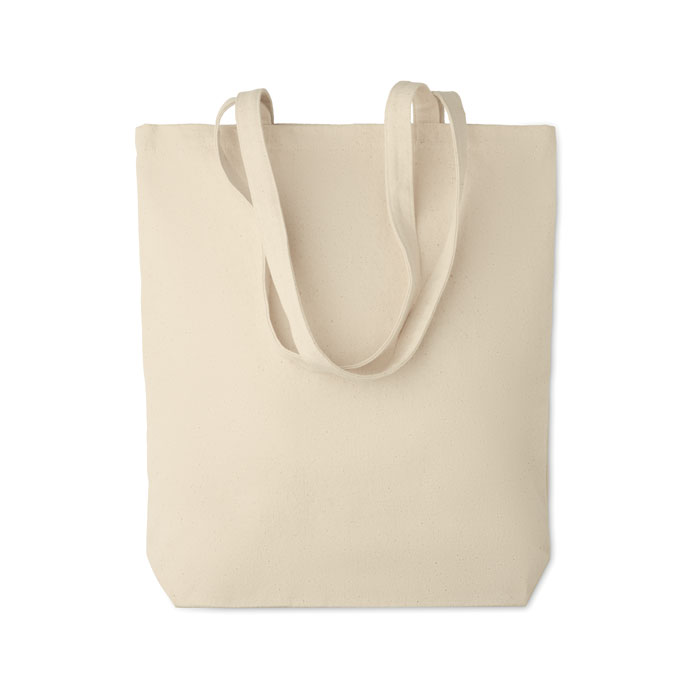 Canvas shopping bag 270 gr/m² Beige item picture back