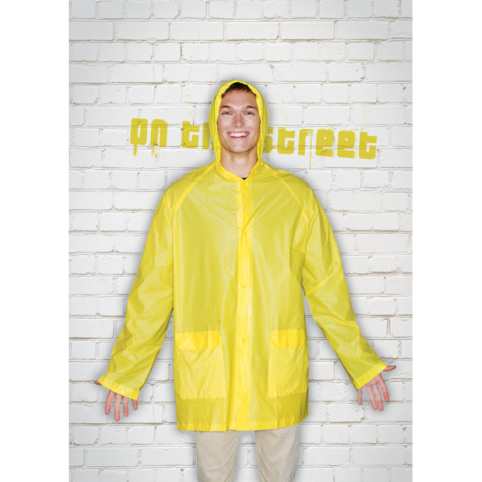 PVC raincoat with hood Giallo item ambiant picture
