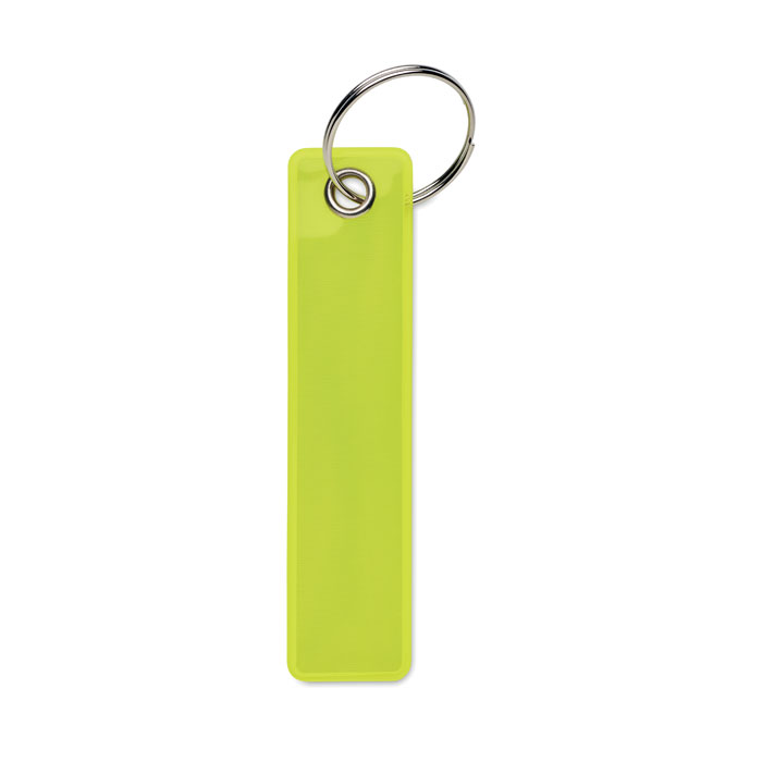 Reflective key ring in PVC Giallo Neon item picture front