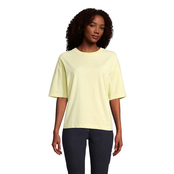 BOXY WOMEN T-SHIRT OVERSIZE Giallo Chiaro item picture front