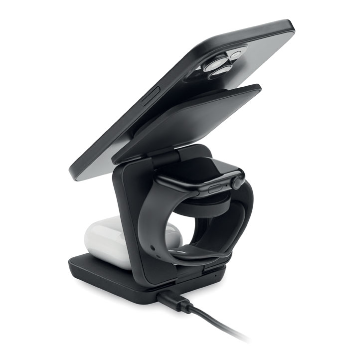 3in1 foldable charging station Nero item picture top