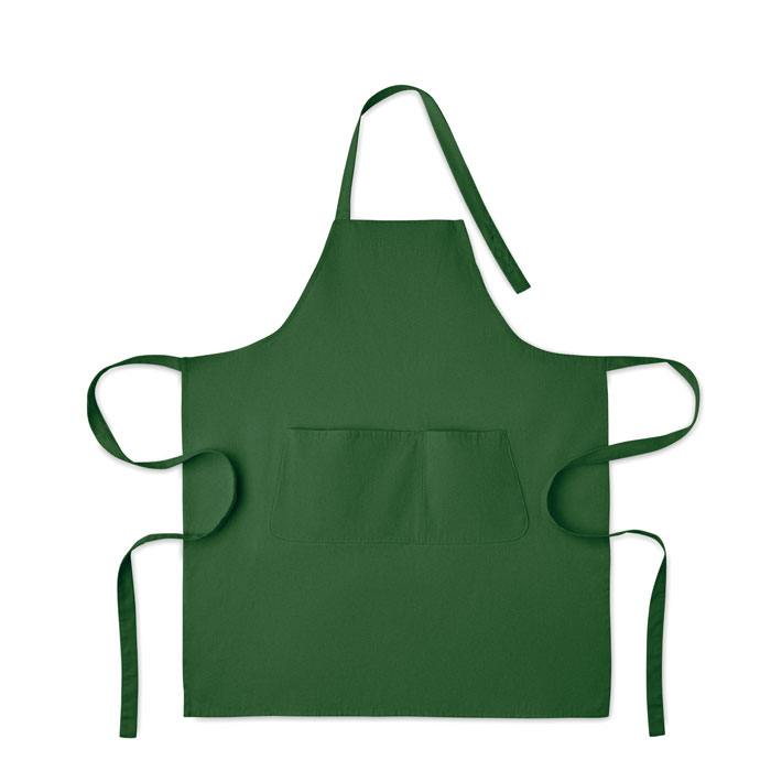 Organic cotton apron 240 gr/m² Verde Scuro item picture side