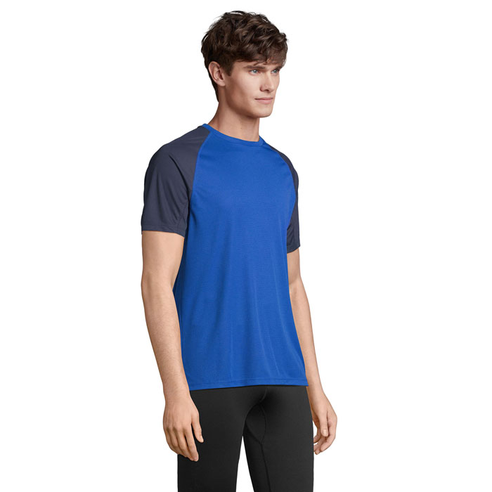 VORTEX RAGLAN T-SHIRT French Navy/Royal Blue item picture side