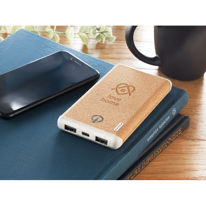 Power bank wireless. 10000 mAh Beige item picture 1