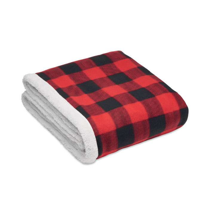 RPET sherpa fleece blanket Rosso item picture back