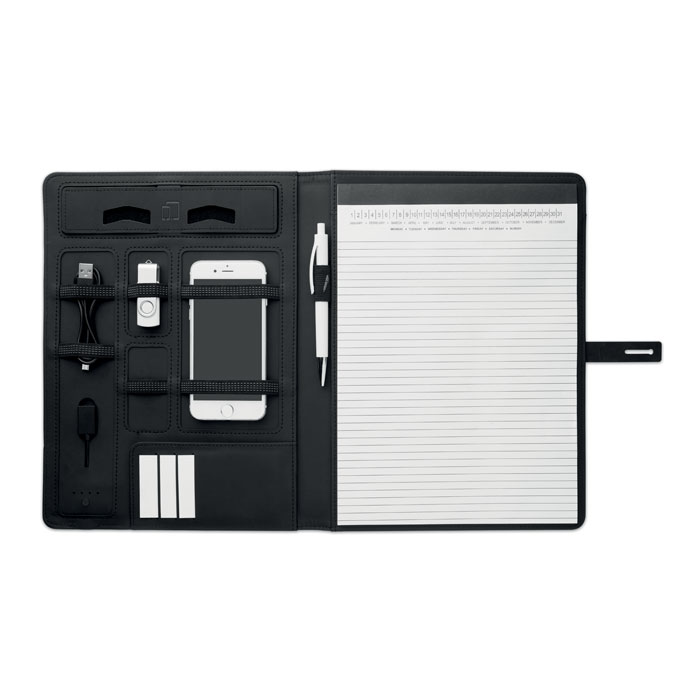 Blocco A4 con powerbank Nero item picture top