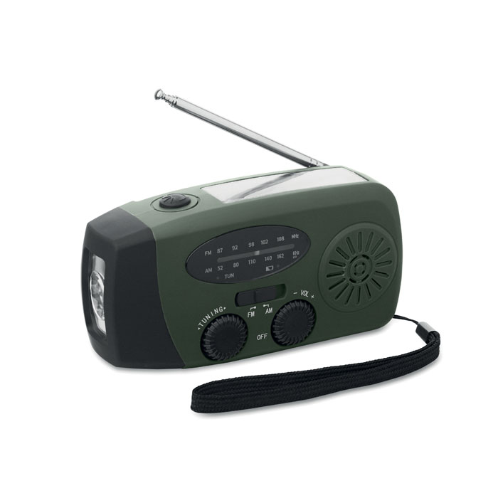 Radio portatile con torcia LED Verde Scuro item picture 1