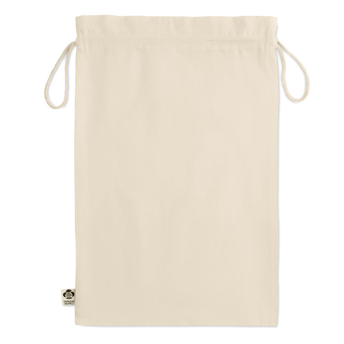 Large organic cotton gift bag Beige item picture top