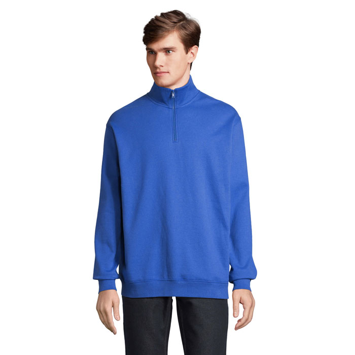 CONRAD Sweat Zip Collar Grigio Melange 2 item picture front