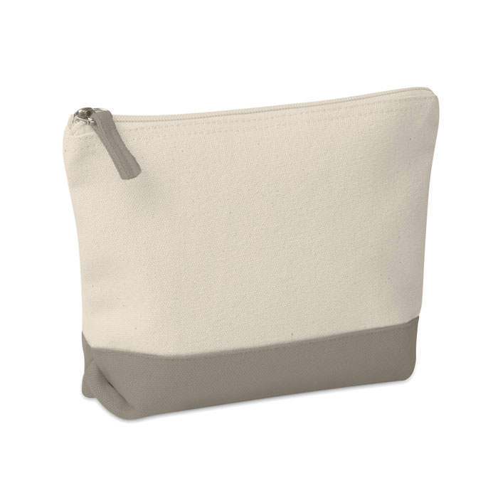 Bicolour cotton cosmetic bag Corda item picture open