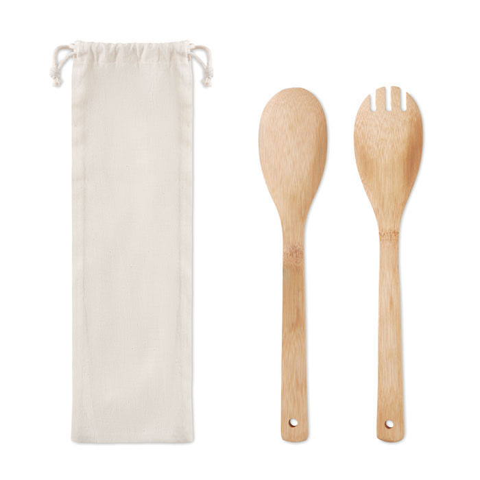 Set utensili in bamboo beige item picture front