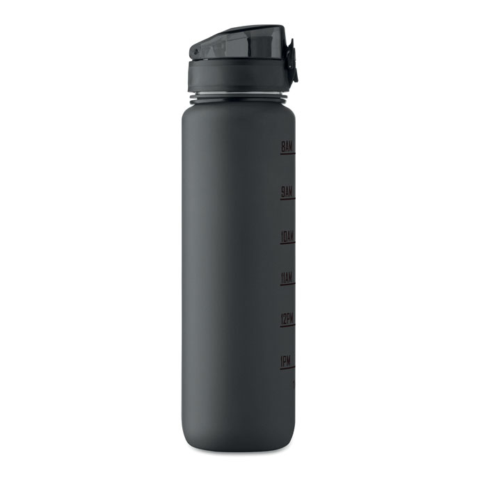 Sports water bottle RPET 1L Nero item picture side