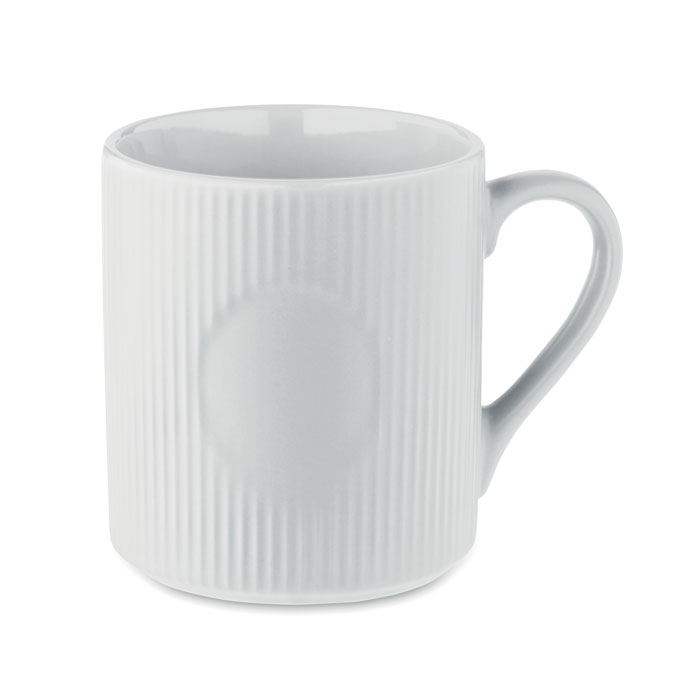 Tazza in ceramica a coste 340 m Bianco item picture front