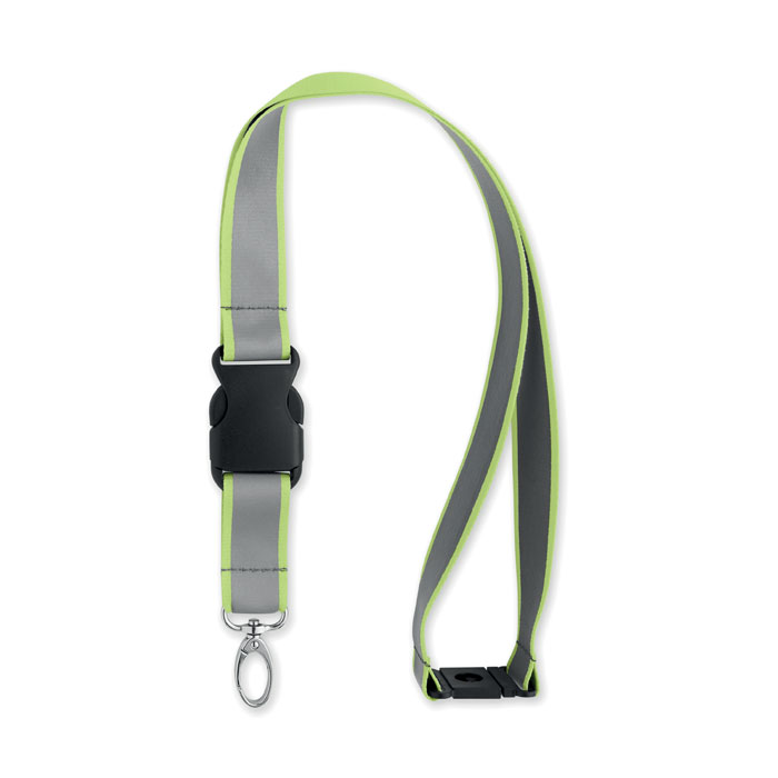 Lanyard RPET riflettente Giallo Neon item picture back