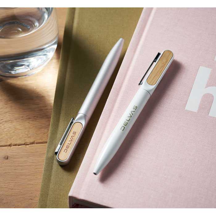 Penna a sfera a rotazione Bianco item picture printed