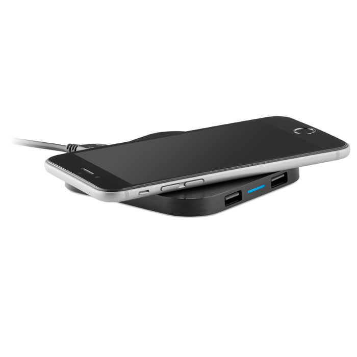 Powerbank a induzione con HUB Nero item picture top
