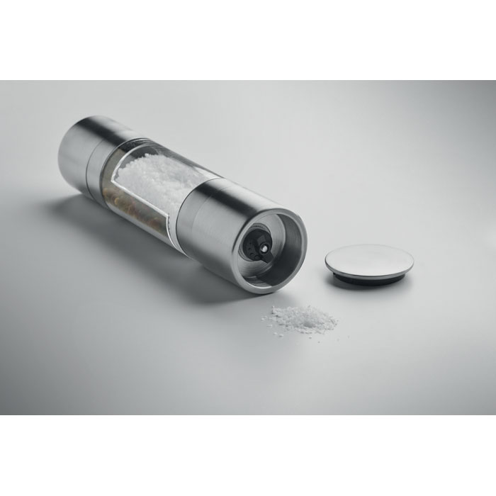 2-in-1 salt and pepper mill Argento item picture open