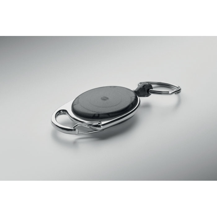 Retractable badge holder Nero item picture open