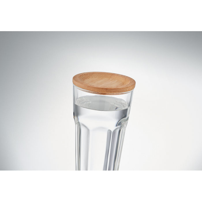 Bicchiere con tappo in bamboo transparent item detail picture