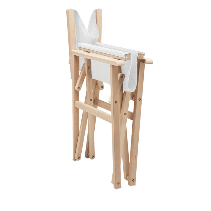 Foldable wooden beach chair Bianco item picture top