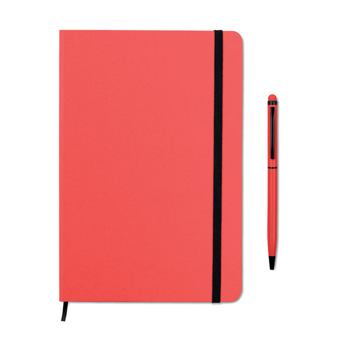 A5 notebook w/stylus 72 lined red item picture front