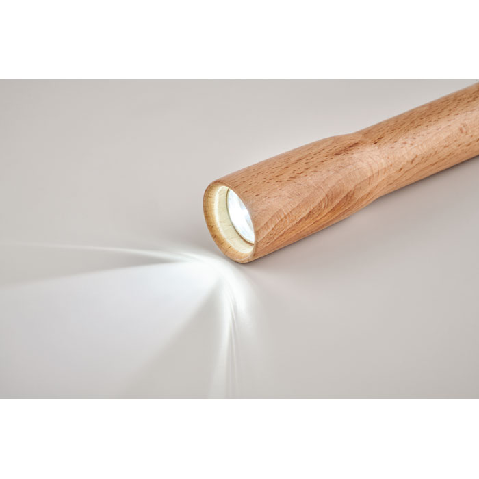 Torcia in legno con luce COB wood item detail picture