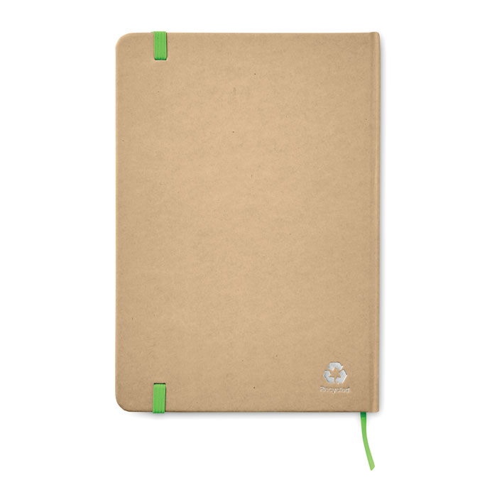 A5 recycled notebook 80 lined Lime item picture back
