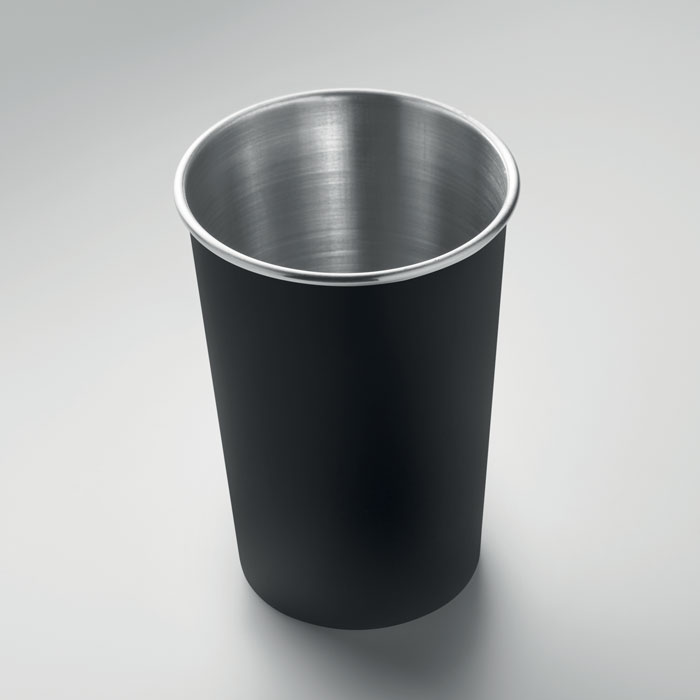 Recycled stainless steel cup Nero item detail picture