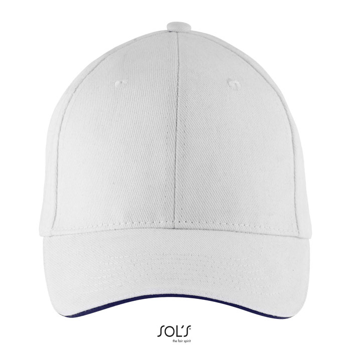 BUFFALO SIX PANEL CAP White/French Navy item picture front