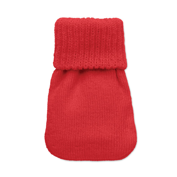 Hand warmer knitted polyester Rosso item picture 6