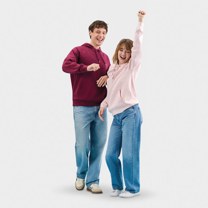 STELLAR Felpa uni cappuccio Burgundy item picture 6