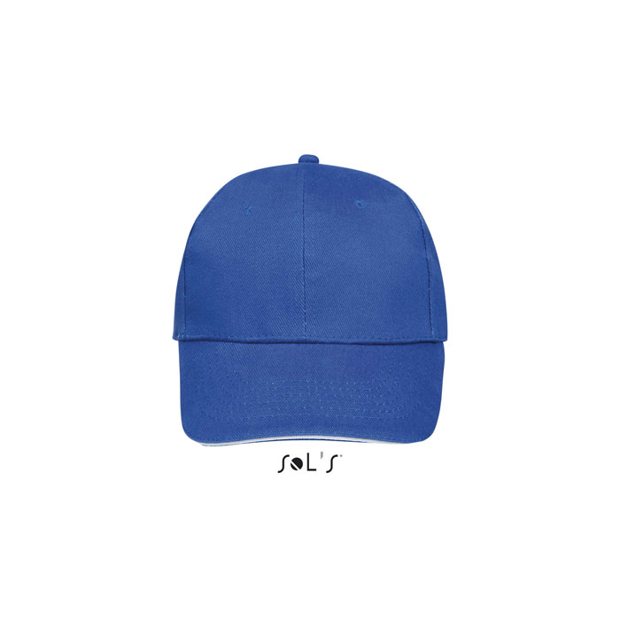 BUFFALO SIX PANEL CAP Blu Reale/bianco item picture front